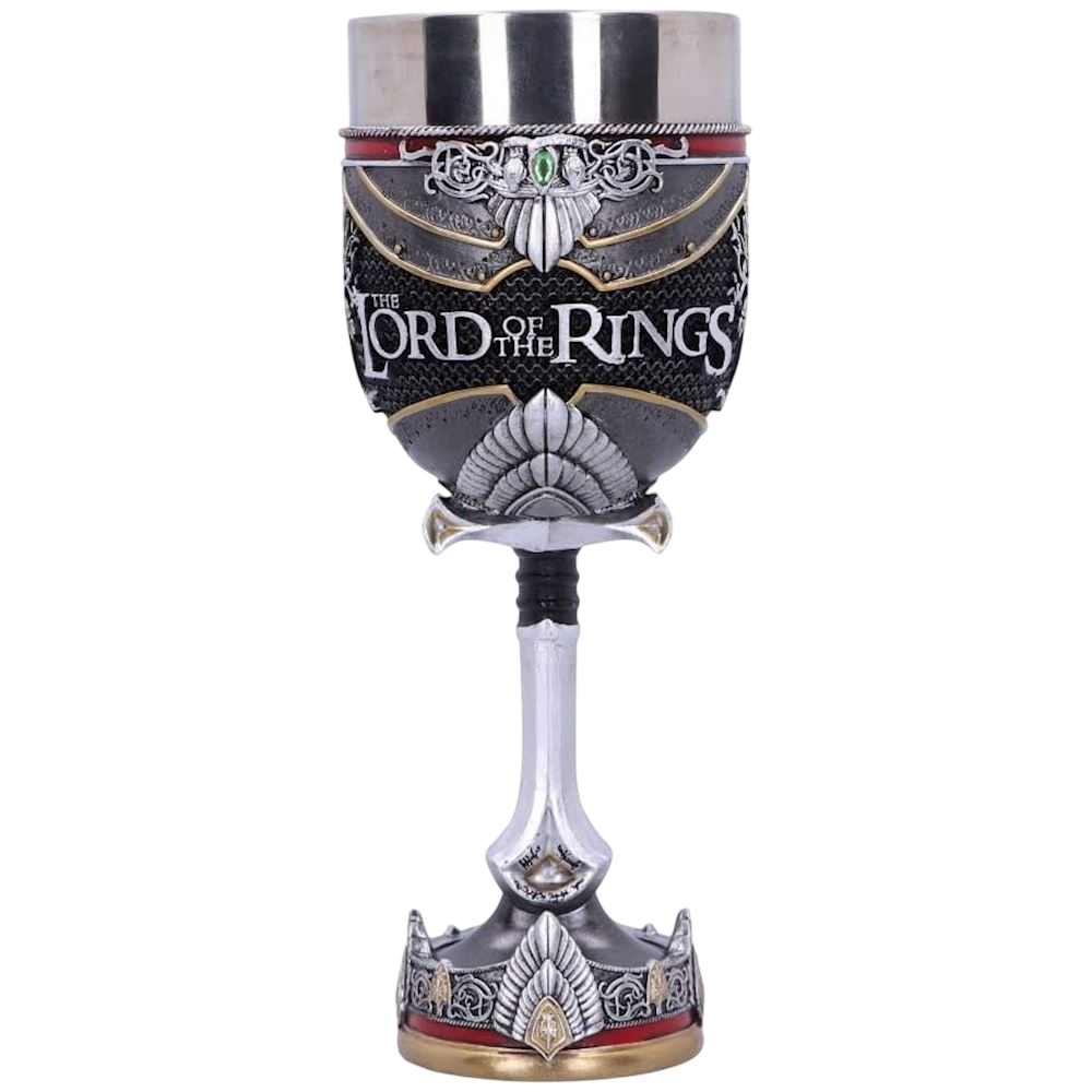 calice licenza ufficiale lord of the rings di aragorn 19 5 cm by nemesis now signore degli anelli