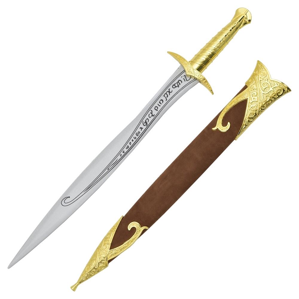 632870 large pungolo di frodo lord of the rings signore degli anelli con lama in bamboo